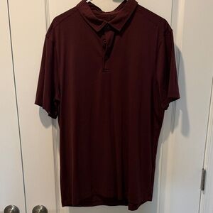 Lululemon Athletica Burgundy Polo Shirt